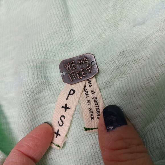 We the Free Mint Green Cowl Neck Sweatshirt Size S - Picture 7 of 10